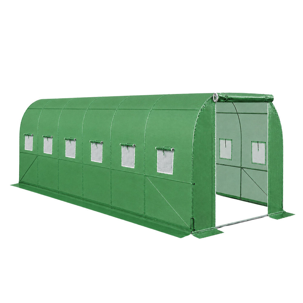 Vrtni staklenik - tunel od folije 6x3x2m 18m²  - UV PREMIUM - zeleni 