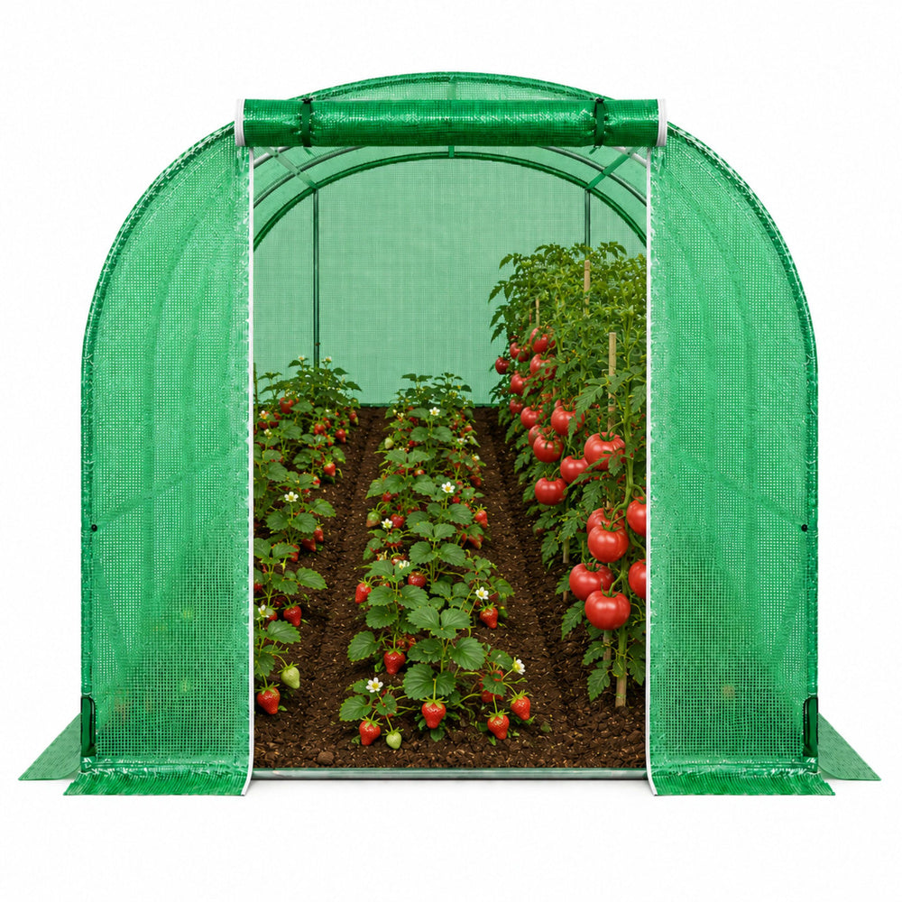 Vrtni staklenik - tunel od folije 6x3x2m 18m²  - UV PREMIUM - zeleni 