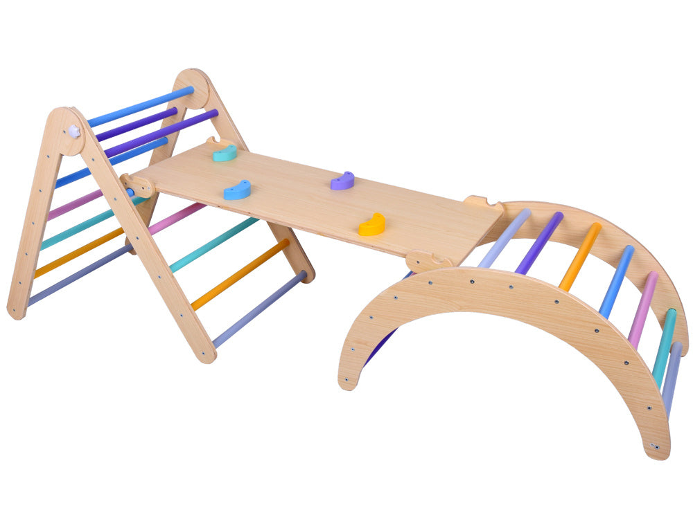 Montessori drvena penjalica igraonica 3u1