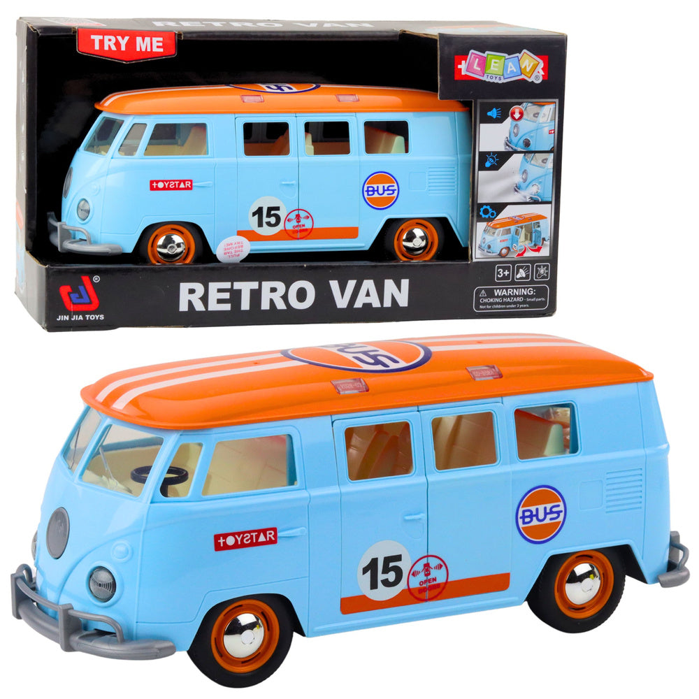 Retro kombi za igru sa zvučnim i svjetlosnim efektima - plavo/narančasti