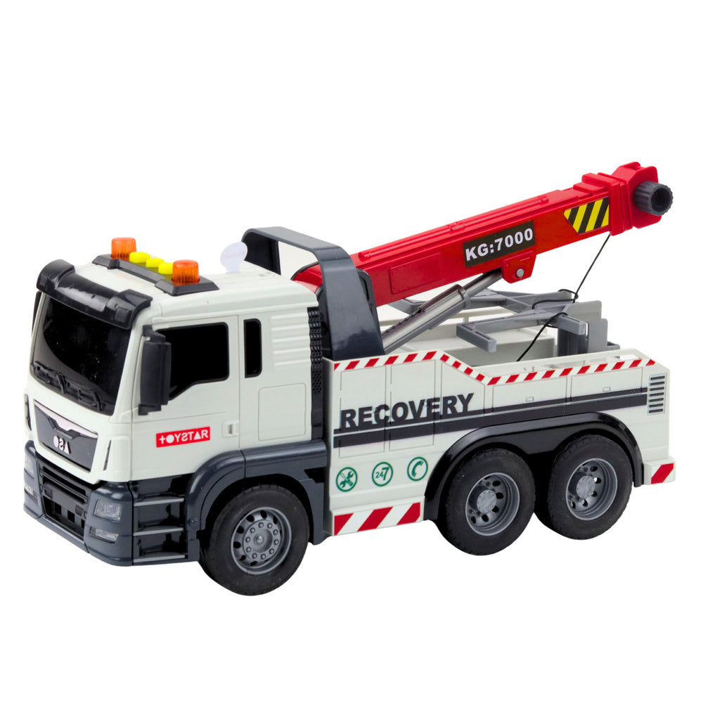 Kamion za igru sa kranom Tow Truck - bijelo/crveni