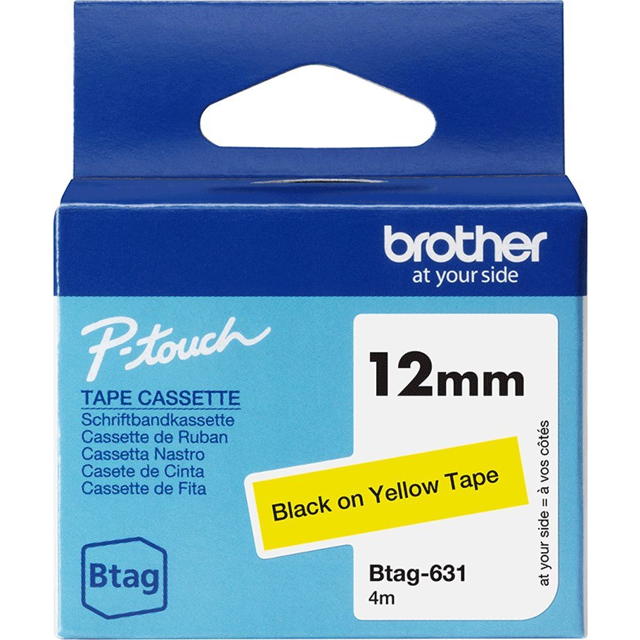 Brother BTAG-631 traka za izradu naljepnica Crno na žutom