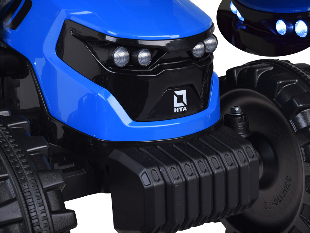 Traktor bager AKU s prikolicom plavi