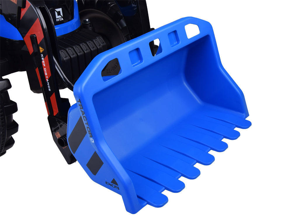 Traktor bager AKU s prikolicom plavi