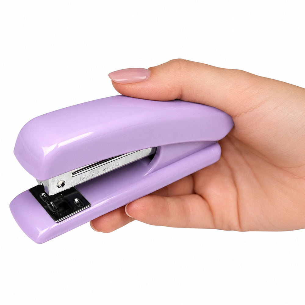 Metal Office Stapler Up to 25 Sheets 24/6 26/6 Staples Purple