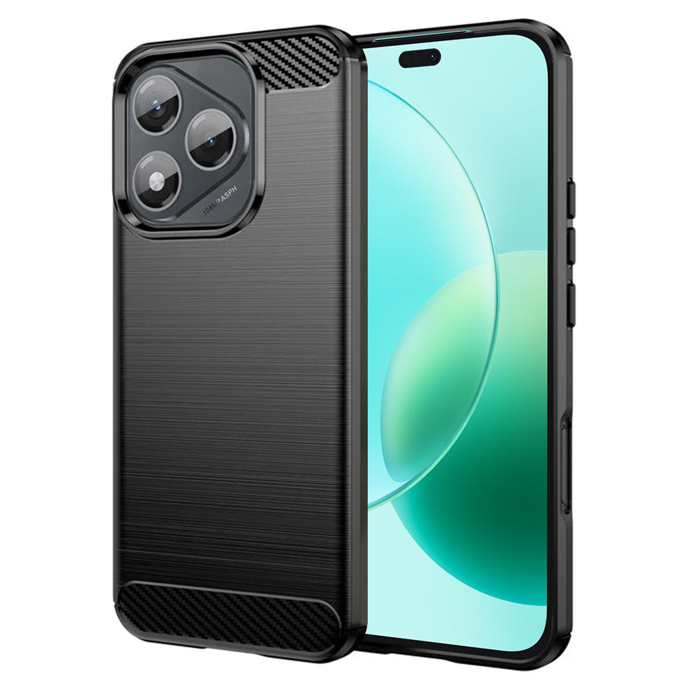 Techsuit Carbon Silicone maska za Honor 400 Lite – crna