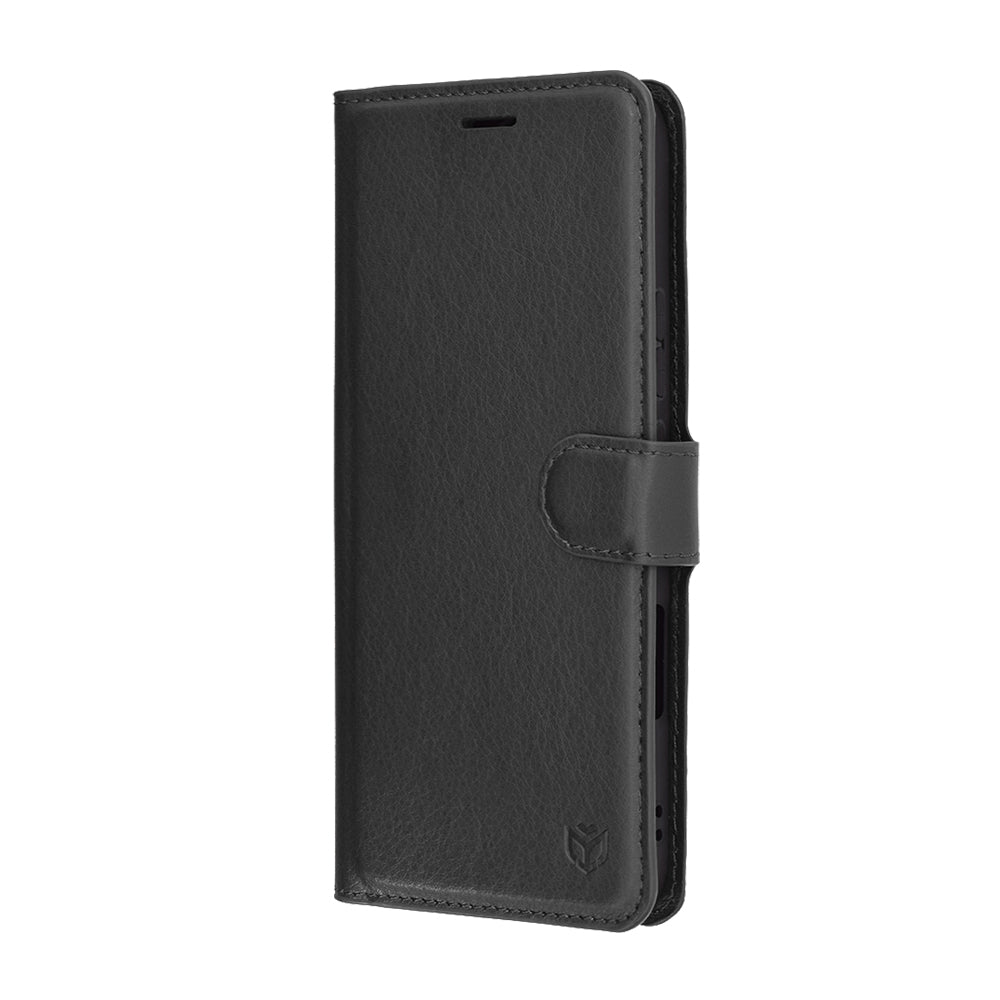 Techsuit Leather Folio preklopna torbica za Honor 400 Lite – črna