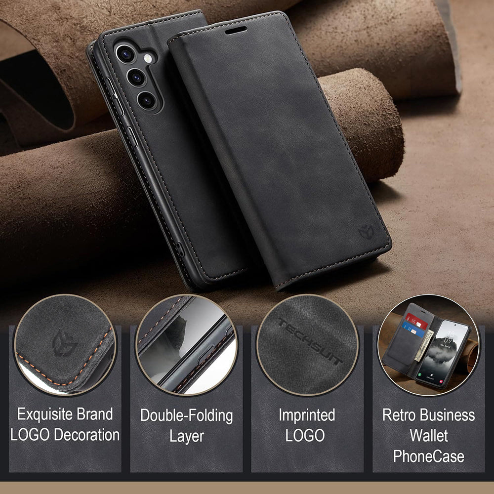 Techsuit - Confy Cover preklopna torbica za Honor 400 Lite - črna