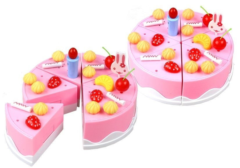 Rođendanska torta s ukrasima za igru - roza