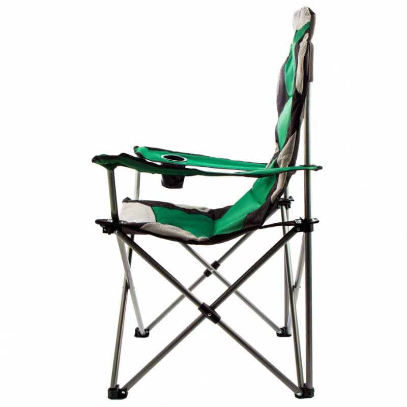 PALISAD sklopiva stolica ribička s naslonom i držačem 60x60x110