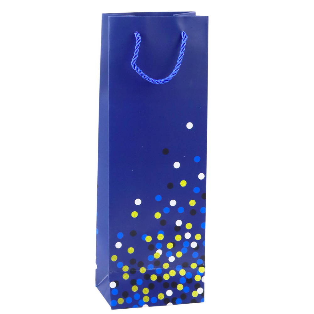 Wine Bottle Gift Bag Polka Dots 36 x 12 x 9cm