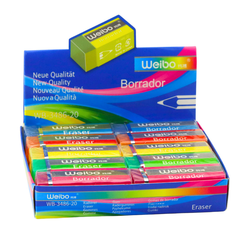 Gumica za brisanje WB-3486-20 6cm Mix
