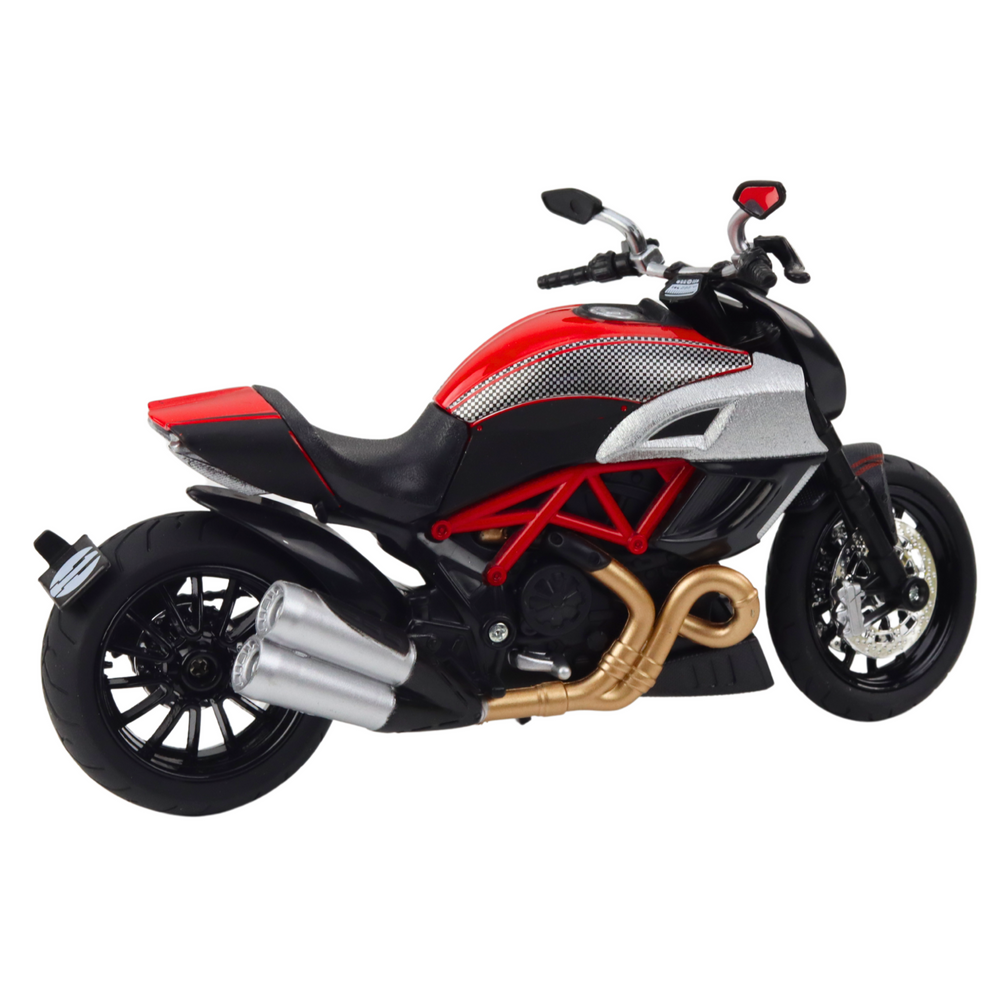 Metalni motor za igru sa zvučnim i svjetlosnim efektima 1:12 - crveno/bijelo/crni