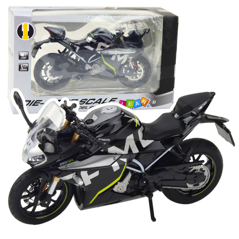 Metalni motor za igru sa zvučnim i svjetlosnim efektima 250 SR 1:12 - crni
