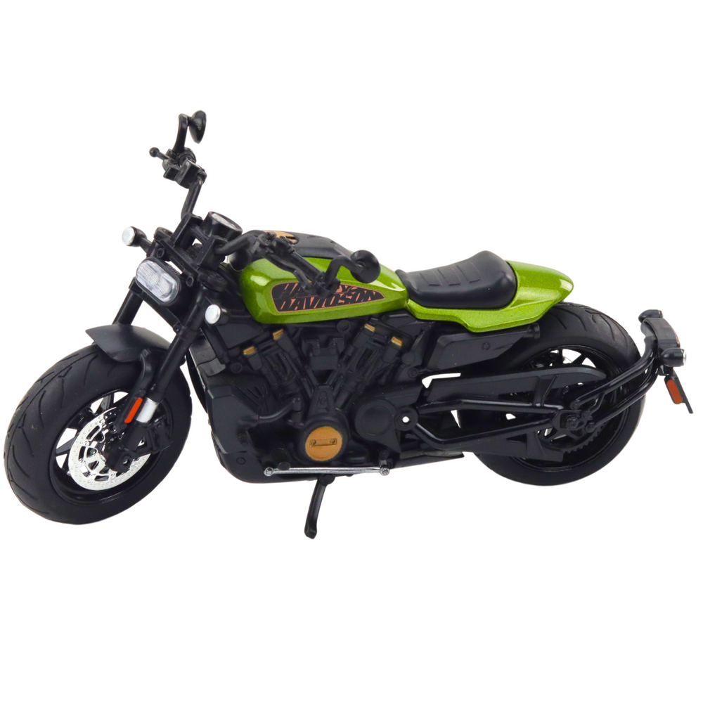 Metalni motor Chopper sa zvučnim i svjetlosnim efektima 1:12 - zeleno/crni