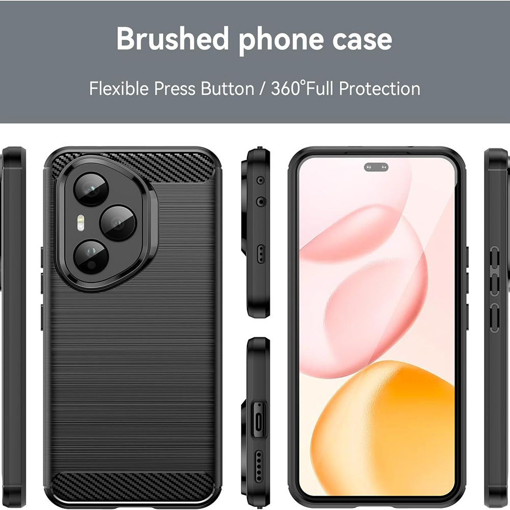 Techsuit Carbon Silicone ovitek za Honor 400 Pro – črna