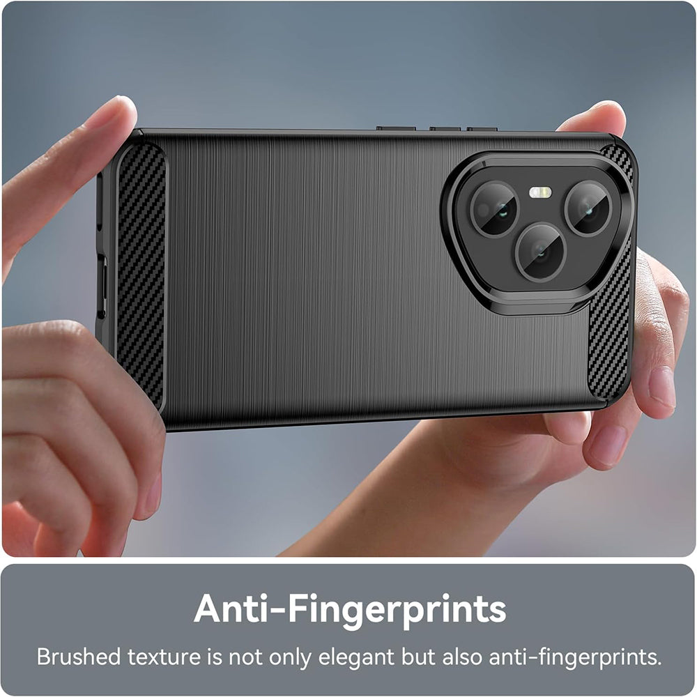 Techsuit Carbon Silicone ovitek za Honor 400 Pro – črna