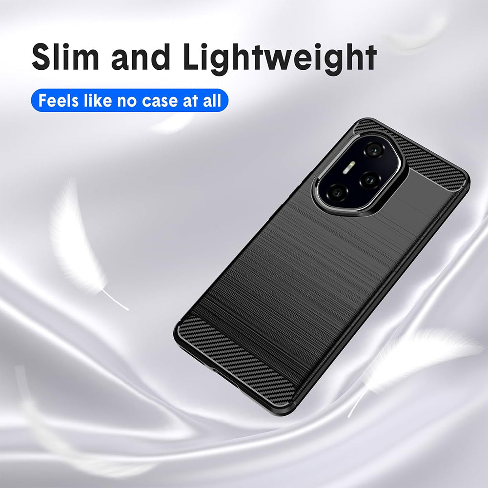Techsuit Carbon Silicone ovitek za Honor 400 Pro – črna