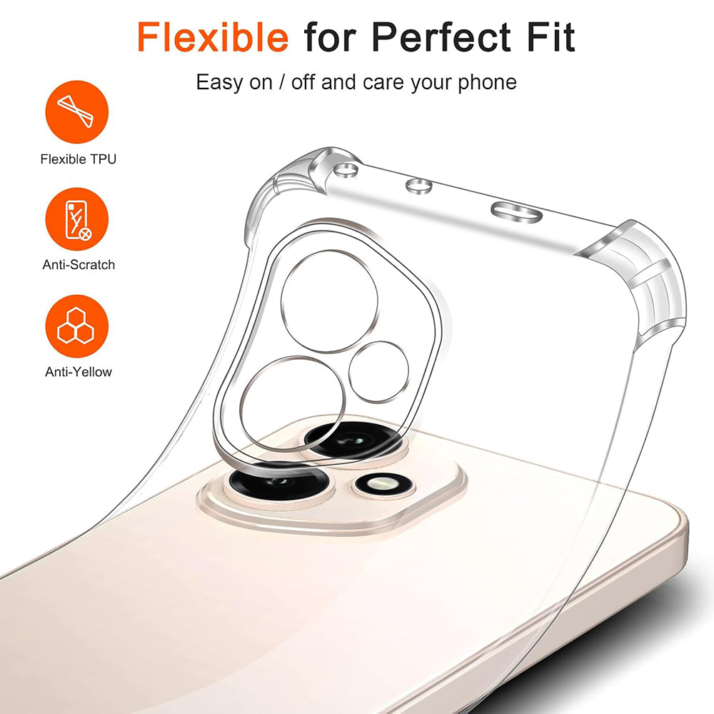 Techsuit Shockproof Clear Silicone prozoren ovitek, odporen na udarce, za Honor 400 Pro