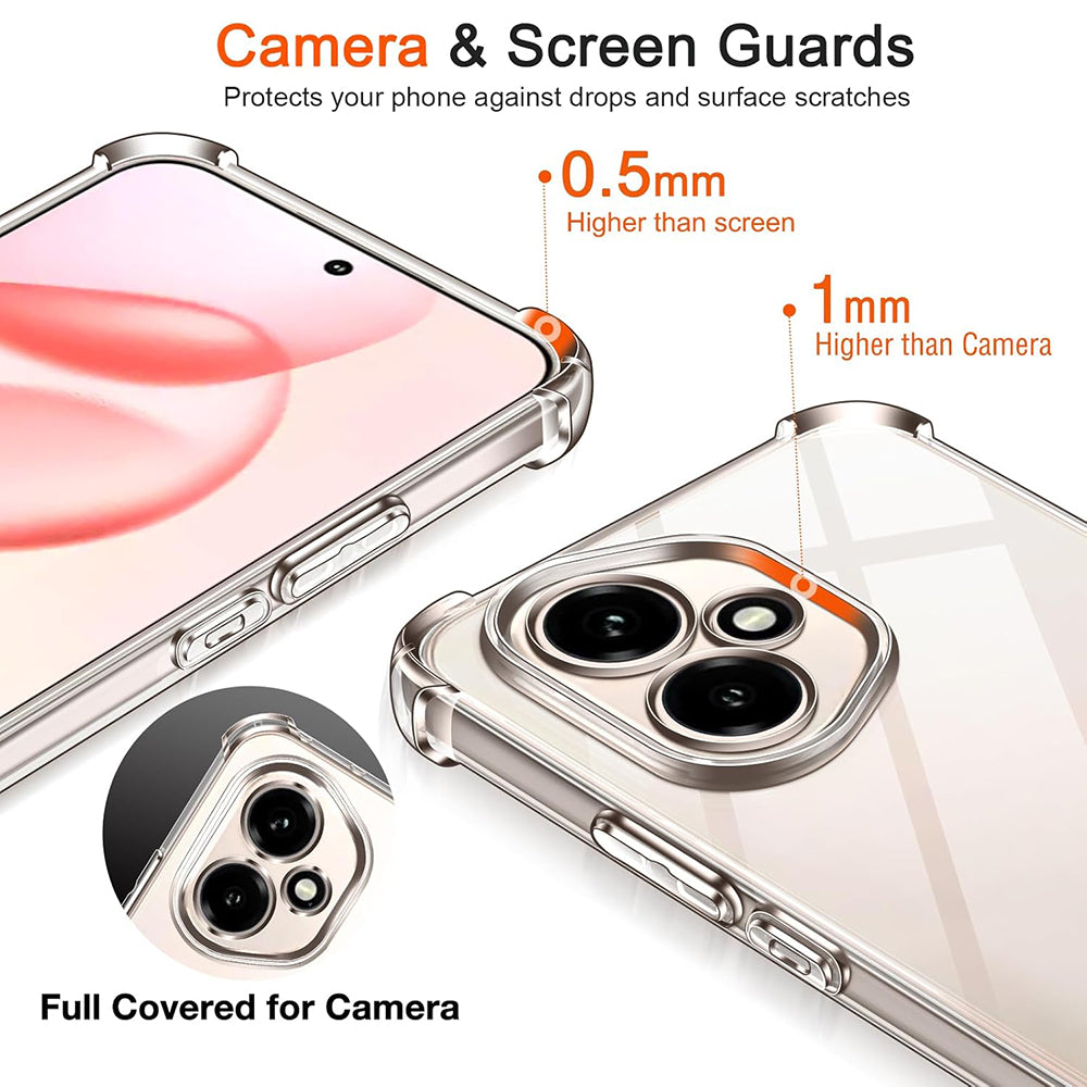 Techsuit Shockproof Clear Silicone prozoren ovitek, odporen na udarce, za Honor 400 Pro