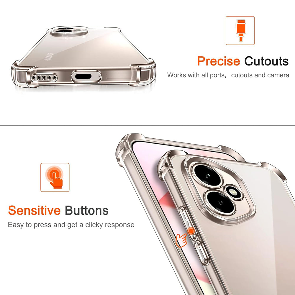 Techsuit Shockproof Clear Silicone prozoren ovitek, odporen na udarce, za Honor 400 Pro