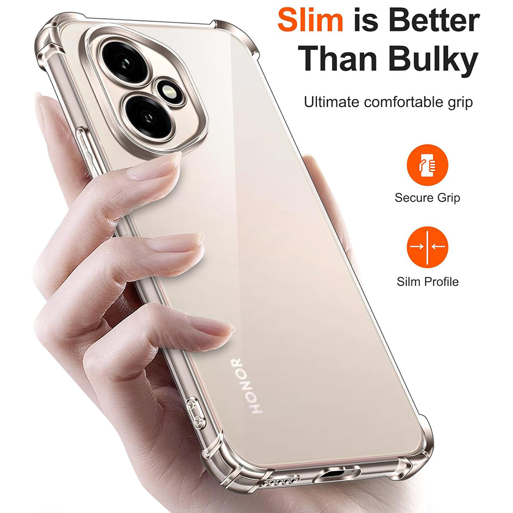 Techsuit Shockproof Clear Silicone prozoren ovitek, odporen na udarce, za Honor 400 Pro