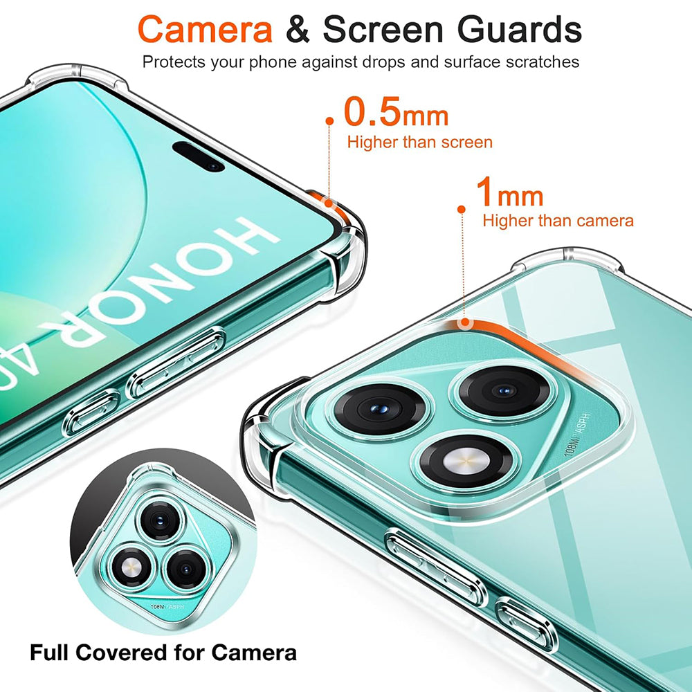 Techsuit Shockproof Clear Silicone prozorna torbica, odporna na udarce, za Honor 400 Lite