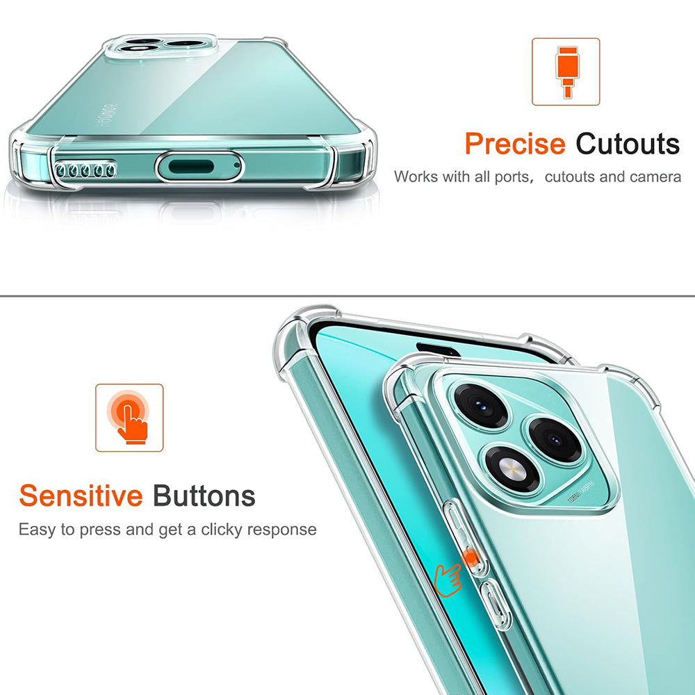 Techsuit Shockproof Clear Silicone prozorna torbica, odporna na udarce, za Honor 400 Lite