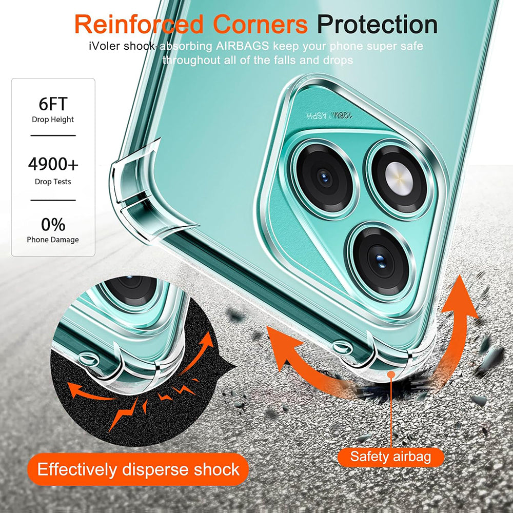 Techsuit Shockproof Clear Silicone prozorna torbica, odporna na udarce, za Honor 400 Lite