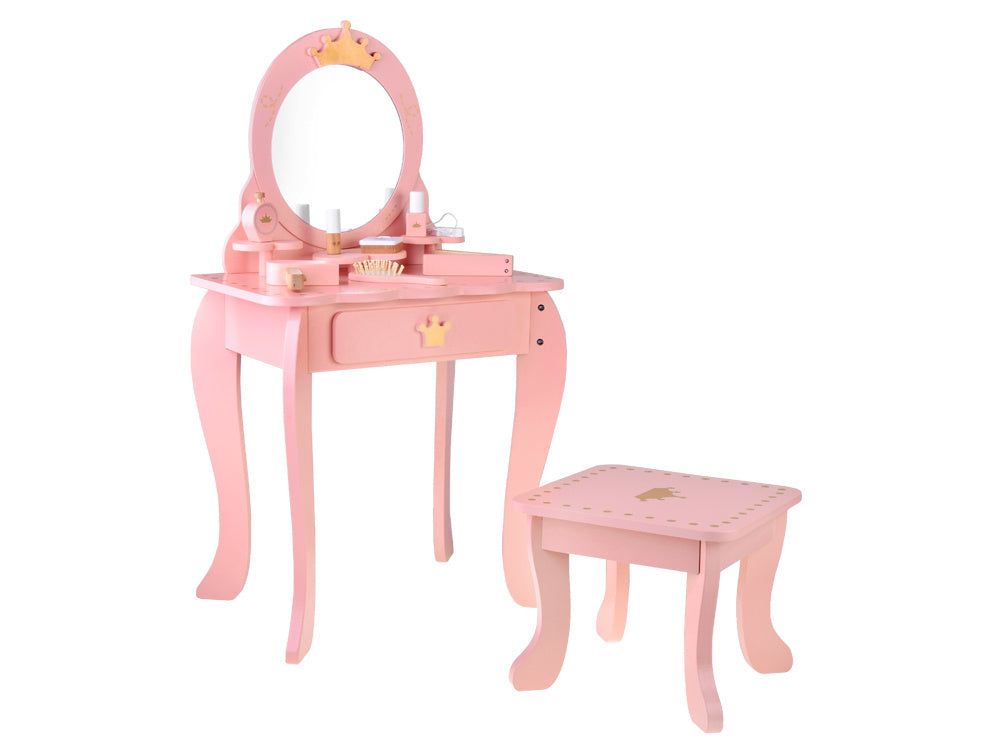 Drveni toaletni stolić pink