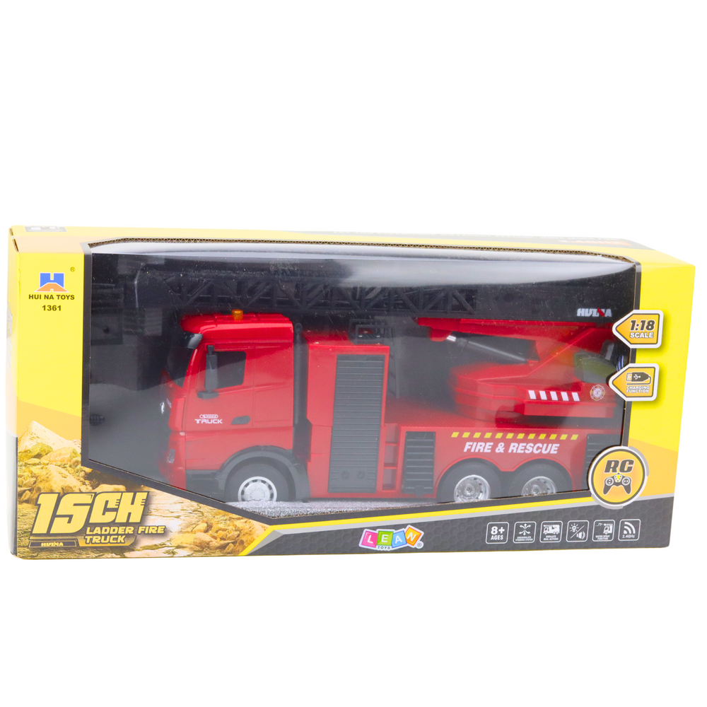 Vatrogasni kamion na daljinsko upravljanje Water Spray Huina 1:18 - crveni