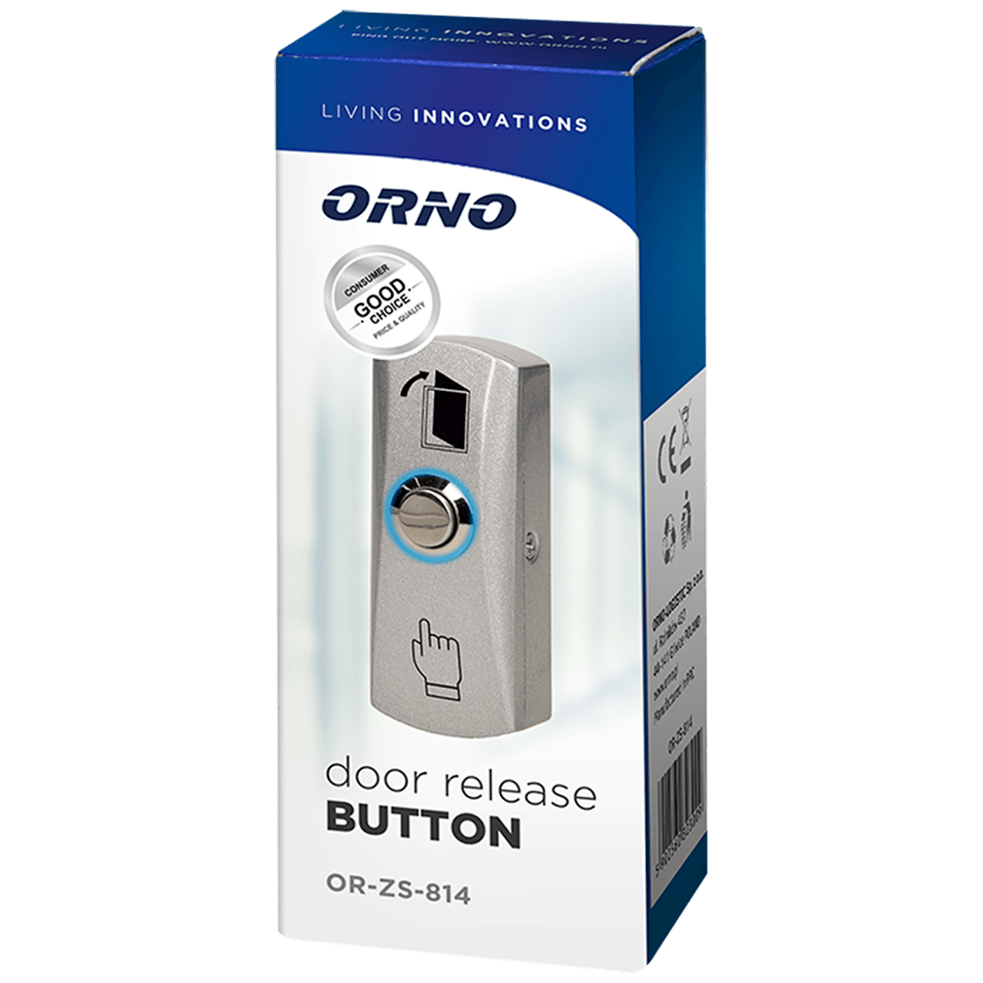 Orno EXIT tipka z LED osvetlitvijo - OR-ZS-814