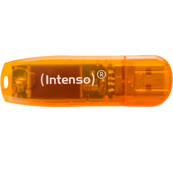 (Intenso) USB ključ 64GB Hi-Speed USB 2.0, Rainbow Line, ORANGE - USB2.0-64GB/Rainbow