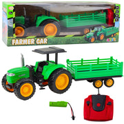 Traktor s prikolicom na daljinsko upravljanje - 48 cm - zeleni