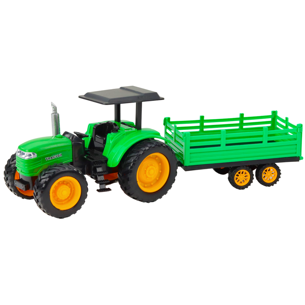 Traktor s prikolicom na daljinsko upravljanje - 48 cm - zeleni