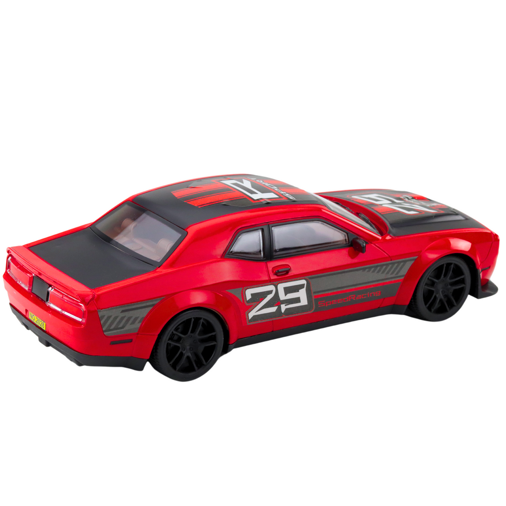 Sportski auto za igru s pogonom na stražnje kotače Glossy - 28 cm - crveni