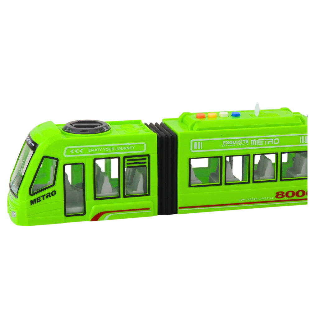 Tramvaj za igru sa svjetlosnim i zvučnim efektima City Metro 1:16 - zeleni