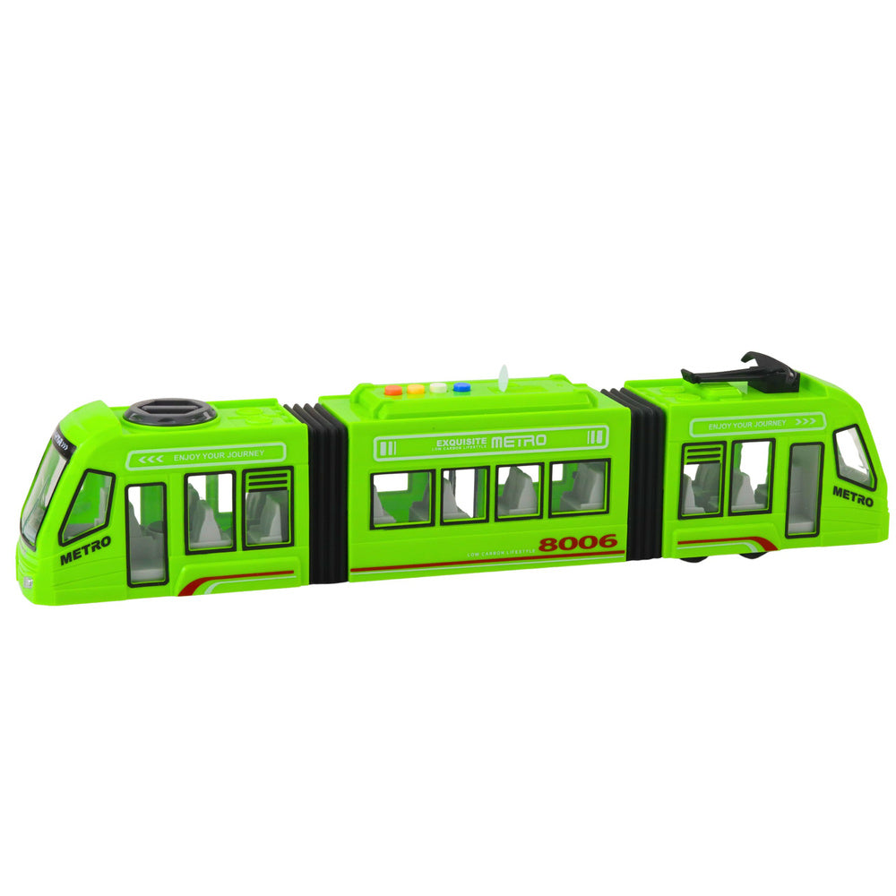 Tramvaj za igru sa svjetlosnim i zvučnim efektima City Metro 1:16 - zeleni