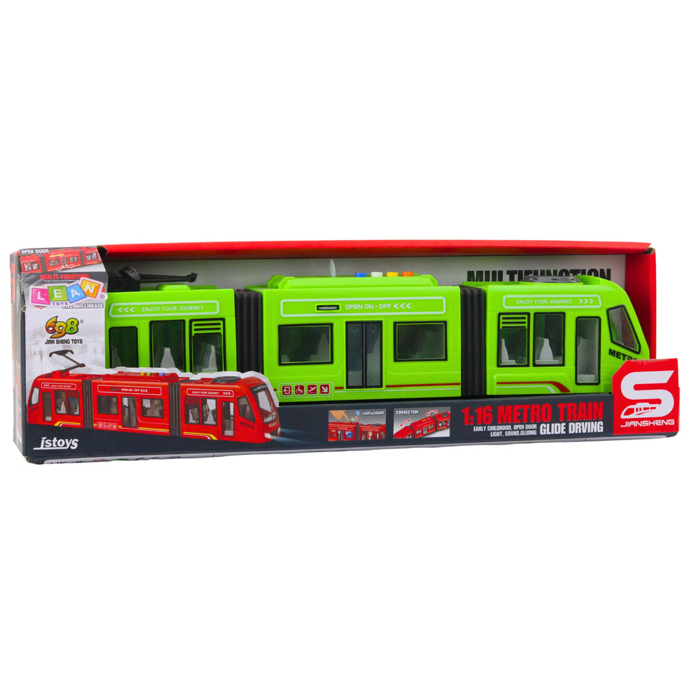 Tramvaj za igru sa svjetlosnim i zvučnim efektima City Metro 1:16 - zeleni