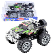 Terenski auto s pogonom KING 27cm - crno/zeleni