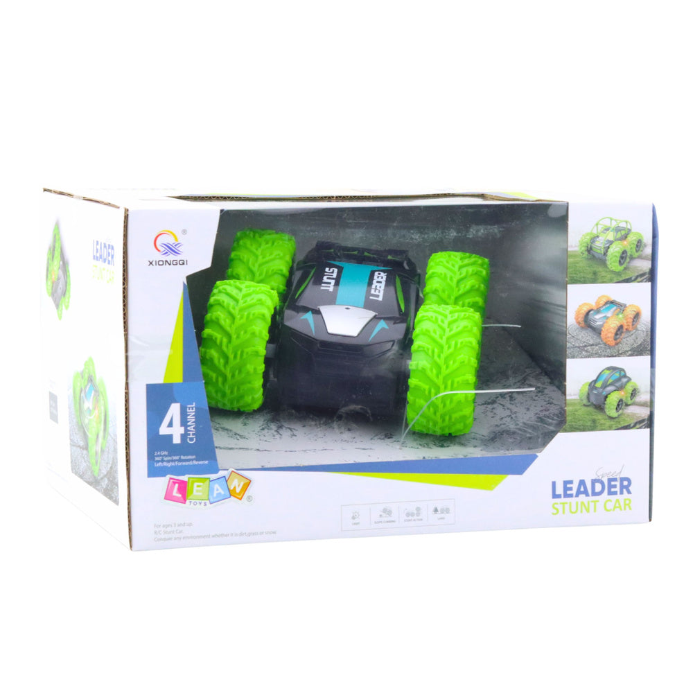 Auto na daljinsko upravjanje s velikim zelenim kotačima 360° Spins