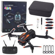 Dron na daljinsko upravljanje LU800, kamera, LED svjetla - crno/narančasta