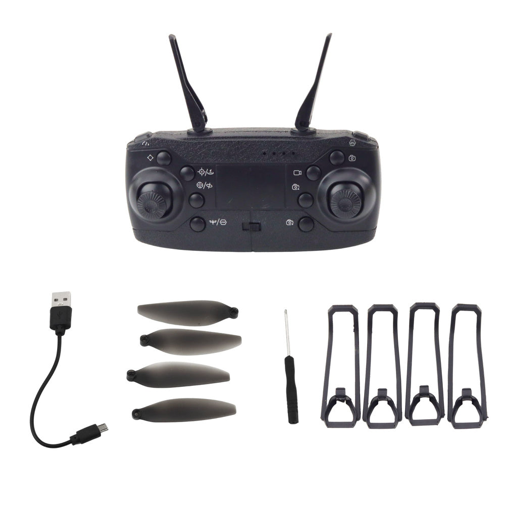 Dron na daljinsko upravljanje Y329, HD kamera, WIFI, LED svjetla, aplikacija - karbon/crna