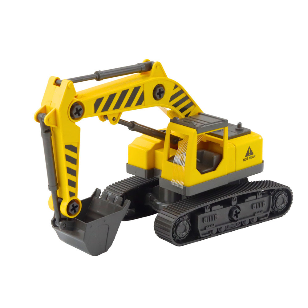 Kamion tegljač za igru sa bagerom 64 cm - žuti