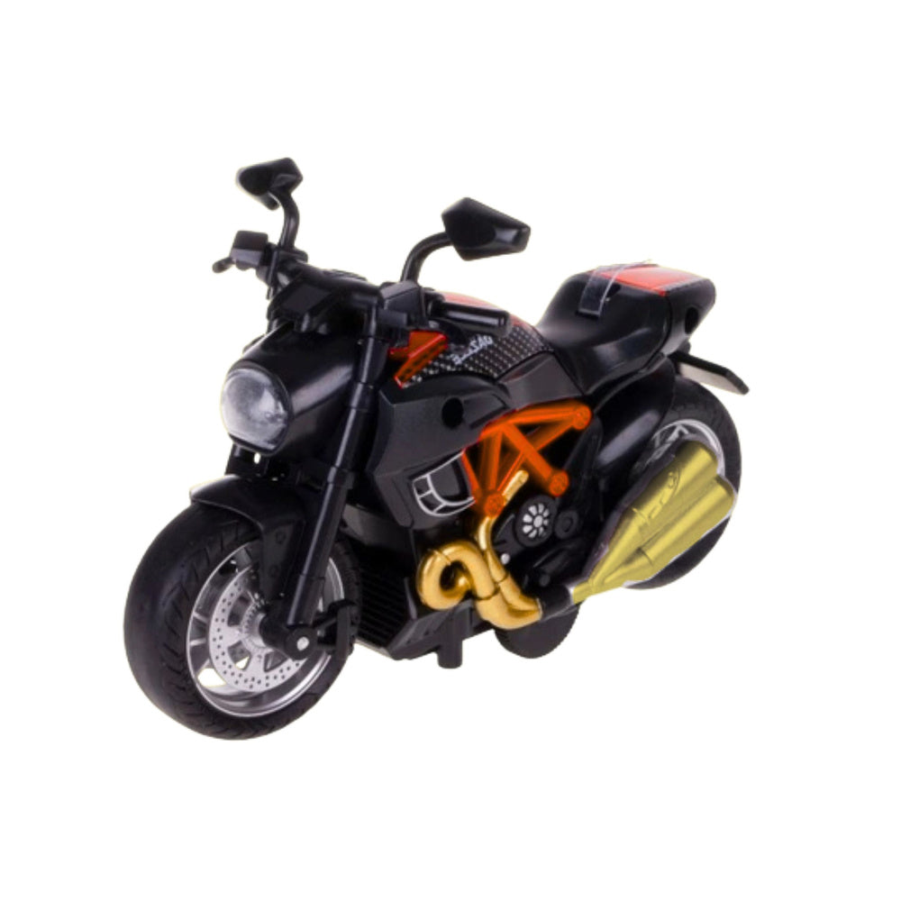 Metalni motor za sastavljanje 1:14 DIY - crno/narančasti