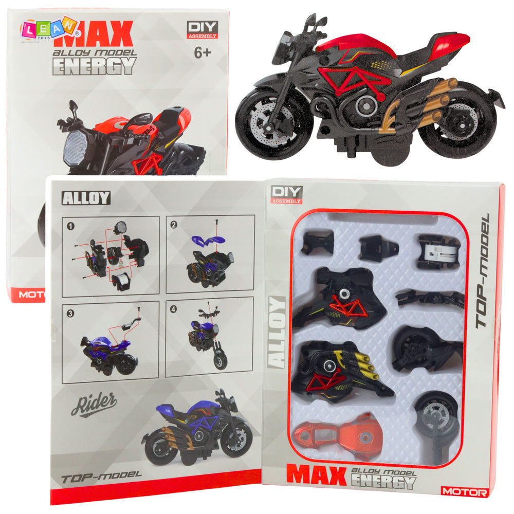 Metalni motor za sastavljanje 1:14 DIY - narančasti