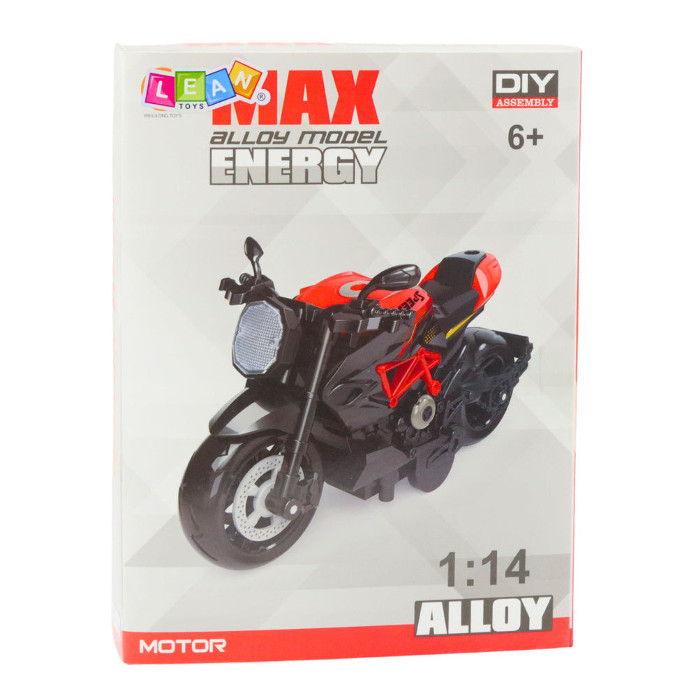 Metalni motor za sastavljanje 1:14 DIY - narančasti