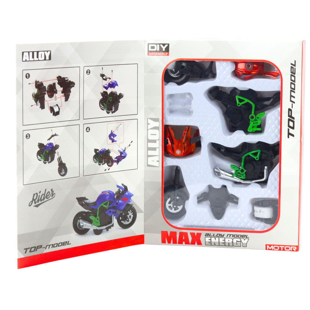 Metalni motor za sastavljanje 1:14 DIY - narančasto/zeleni