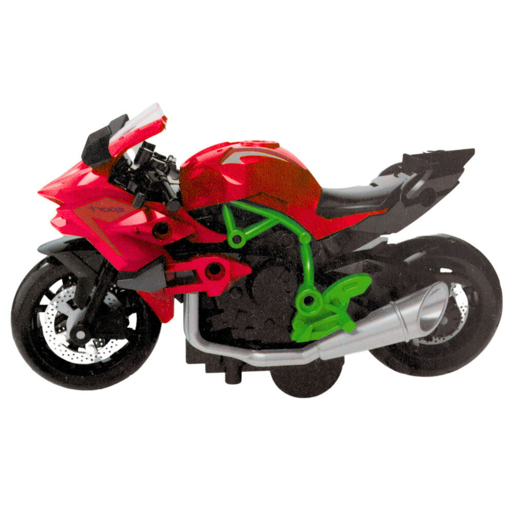 Metalni motor za sastavljanje 1:14 DIY - crveno/zeleni