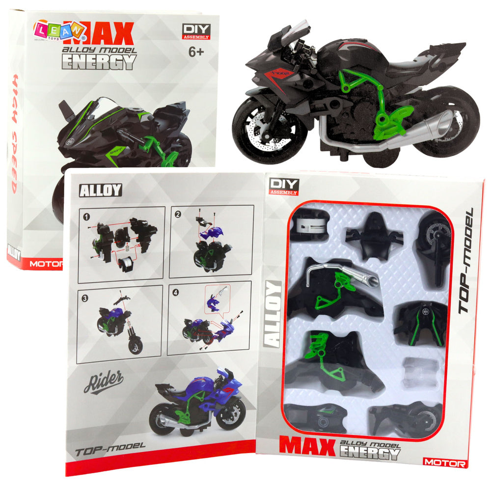 Metalni motor za sastavljanje 1:14 DIY - zeleno/crni